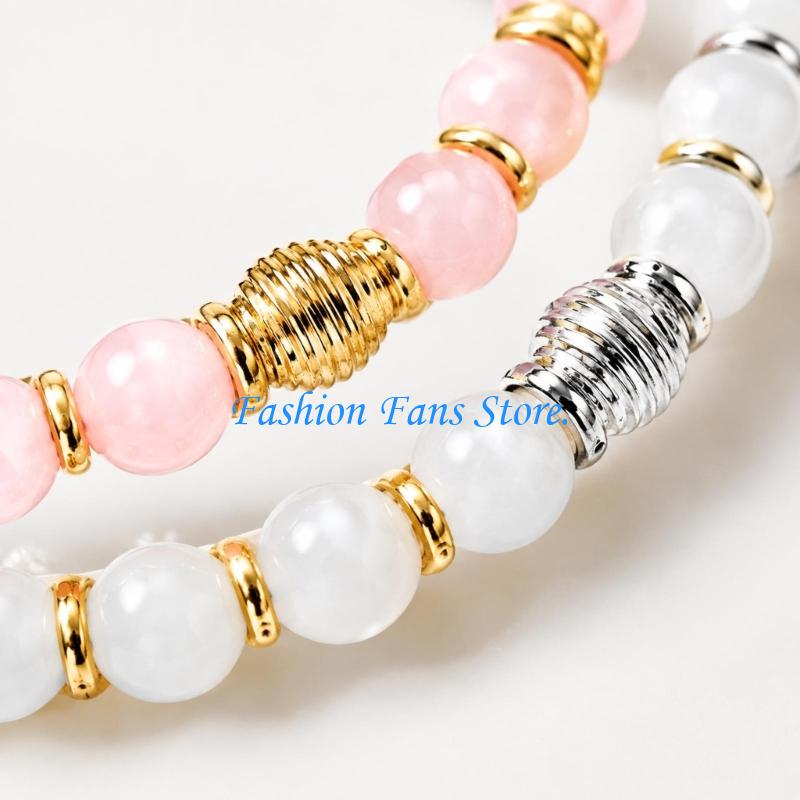 Coordinates Bracelet - Bracelet perles rondes serti perles en