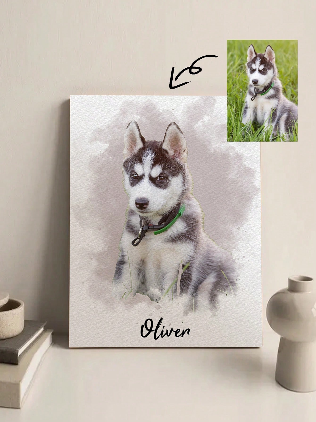 Cadre photo personnalisé avec  - Pet Portrait Custom avis et prix